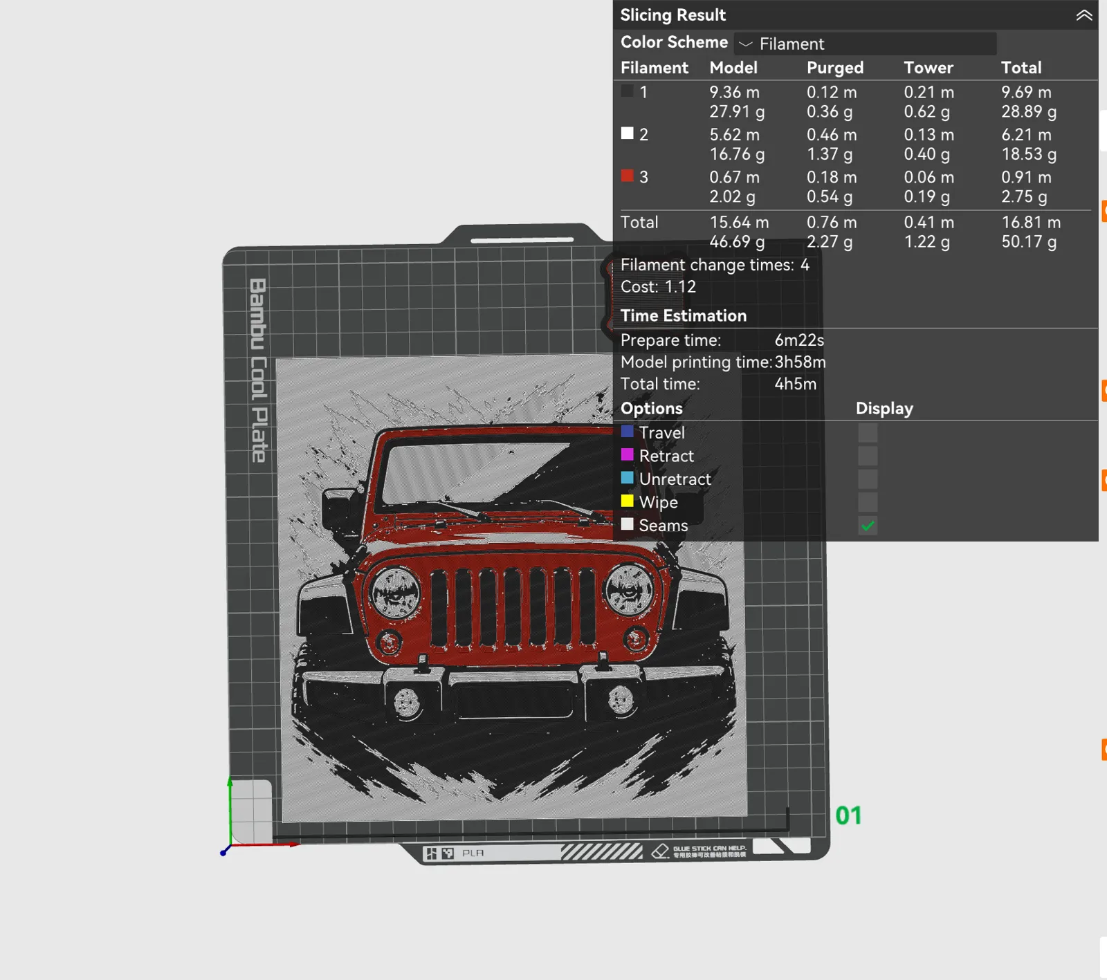 Red Jeep HueForge