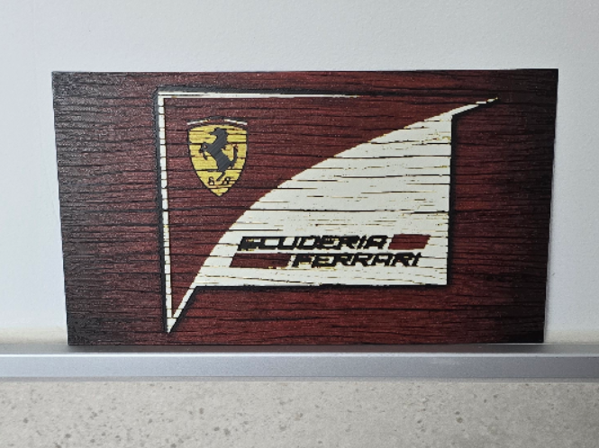 Ferrari F1 Logo Hueforge