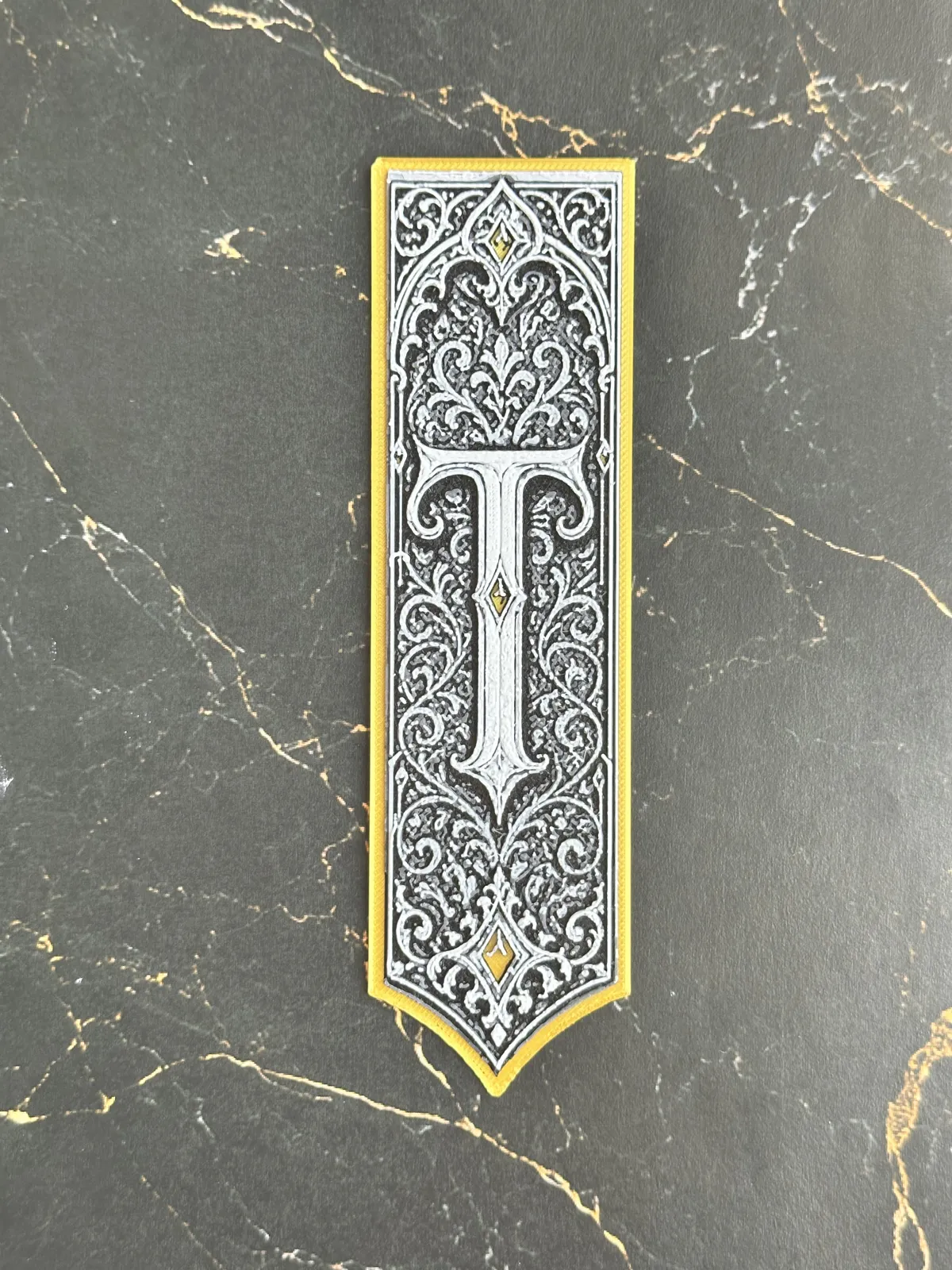 Gothic Letter T Bookmark - HueForge Alphabet