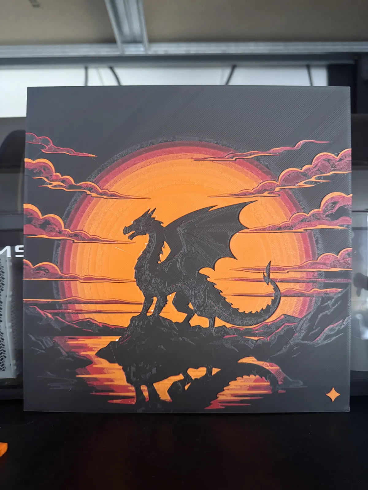 hue forge dragon au couché du soleil