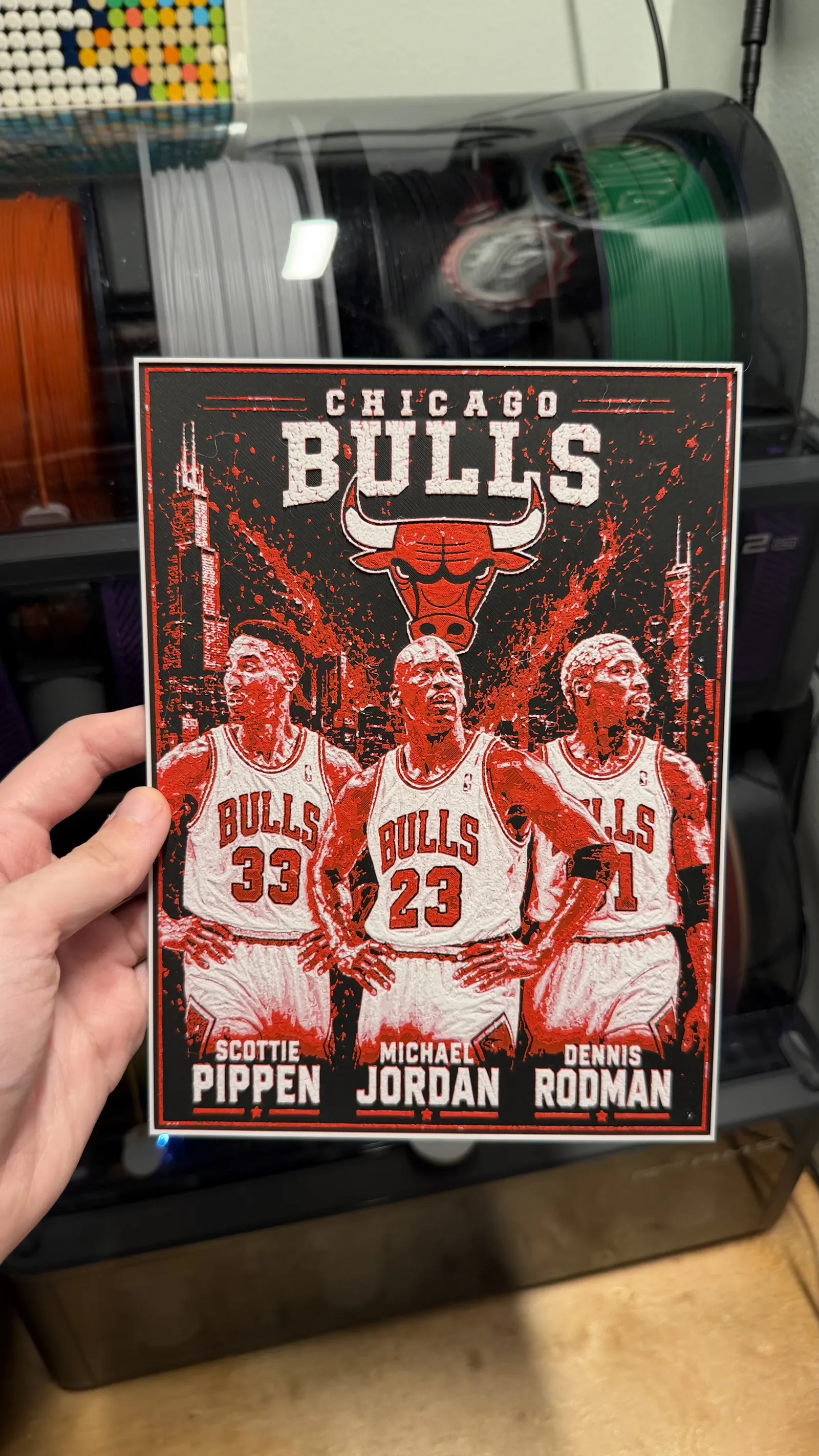 Jordan, Pippen, and Rodman Poster HueForge