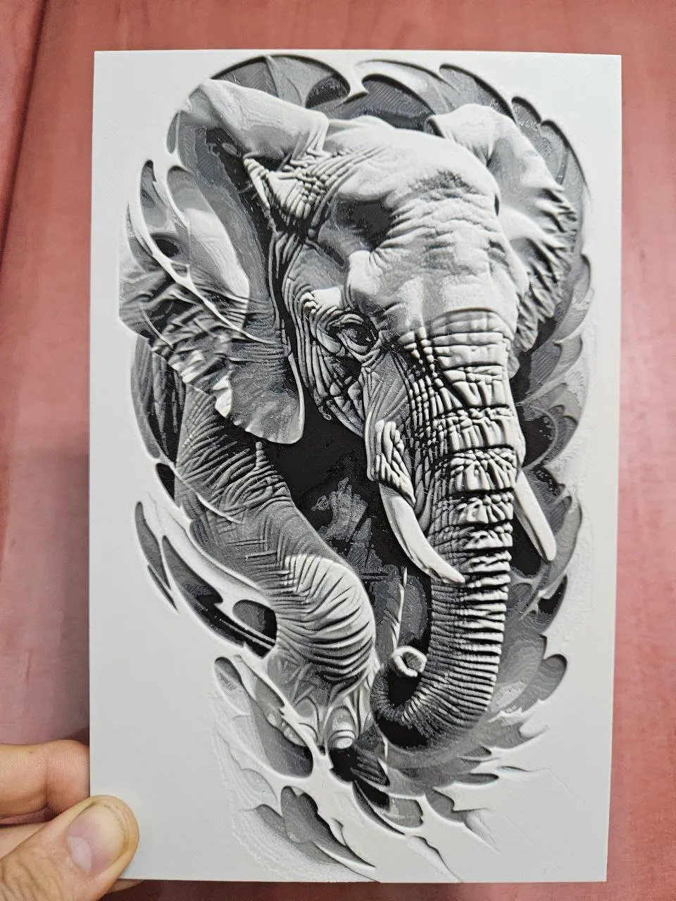 Hueforge elefante grises