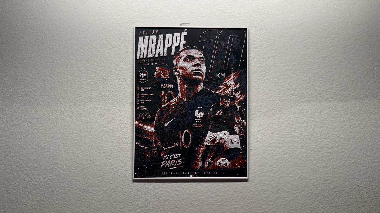 Kylian Mbappé France WorldCup Player Card HueForge