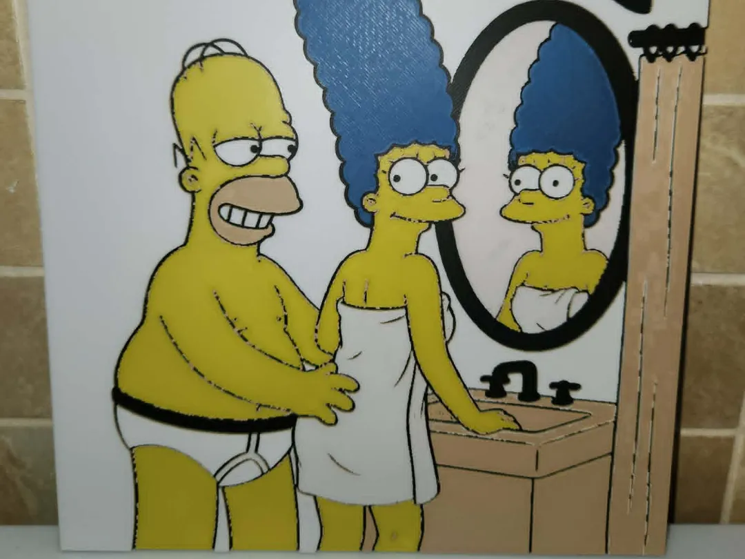 Hueforge - Homer Marge Simpsons Bath