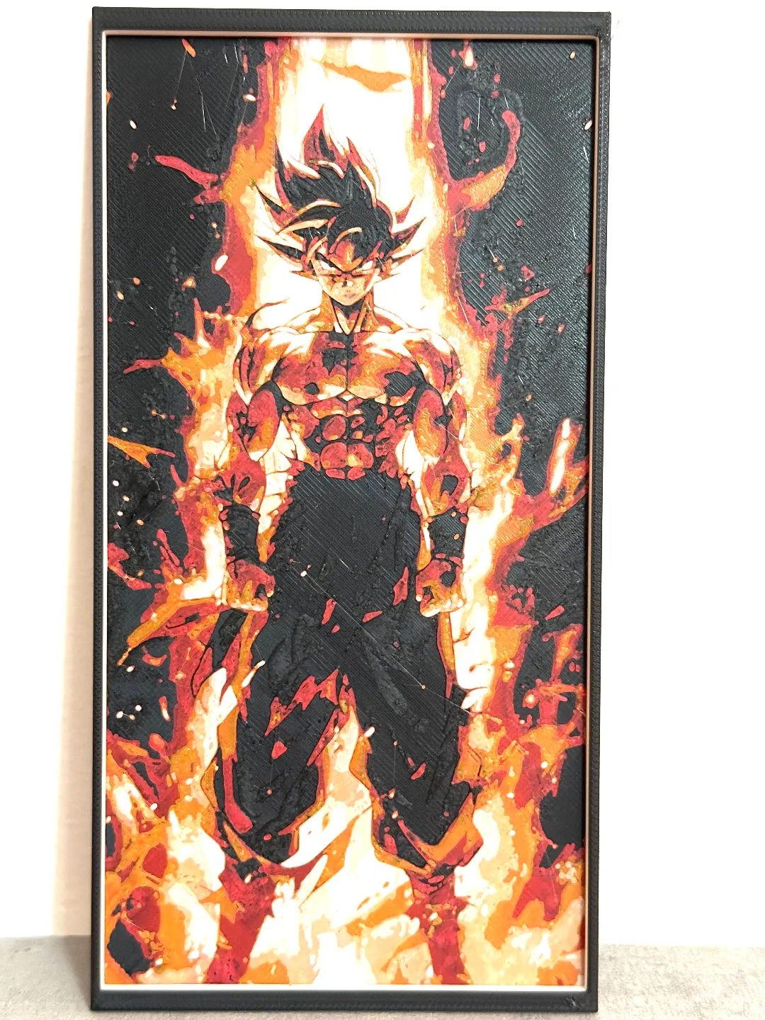 The Origin of son Goku with black frame-Dragonball- hueforge final
