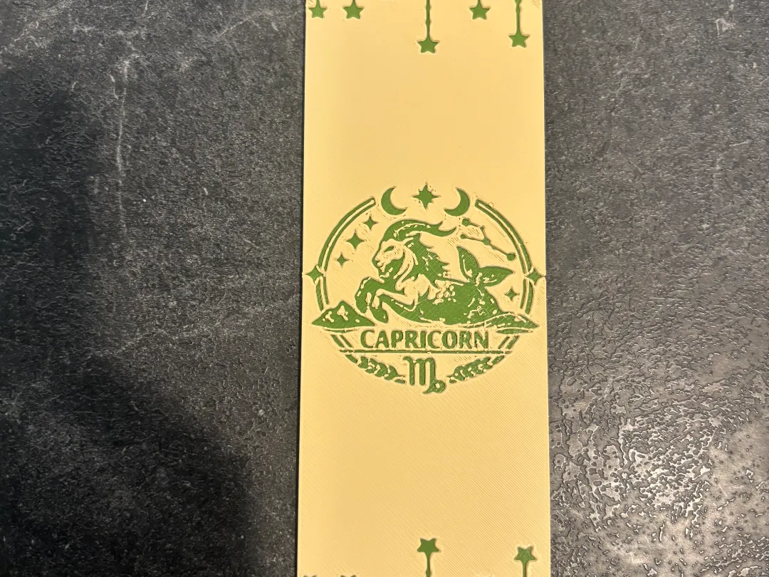 Capricorn Zodiac Sign Hueforge Bookmark