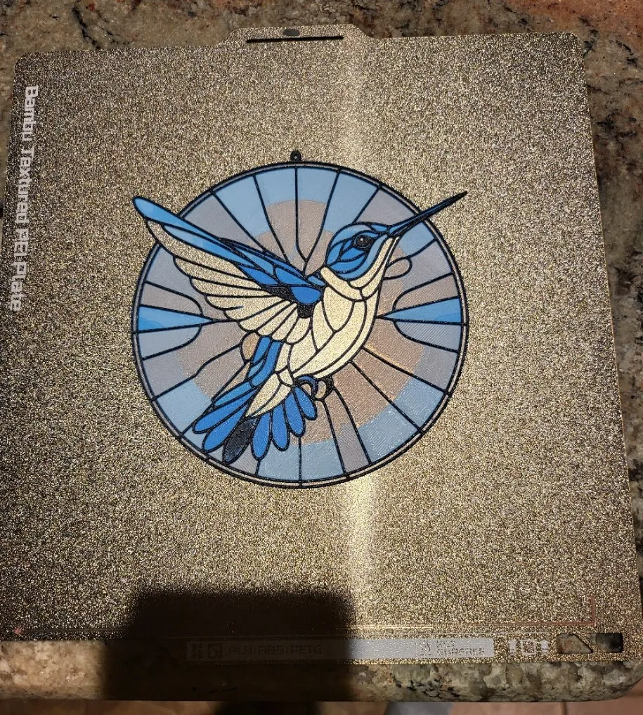HueForge Stained Glass Hummingbird
