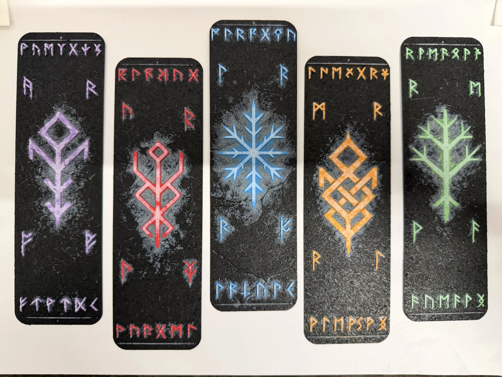 Nordic Rune Bookmarks – Elemental Set