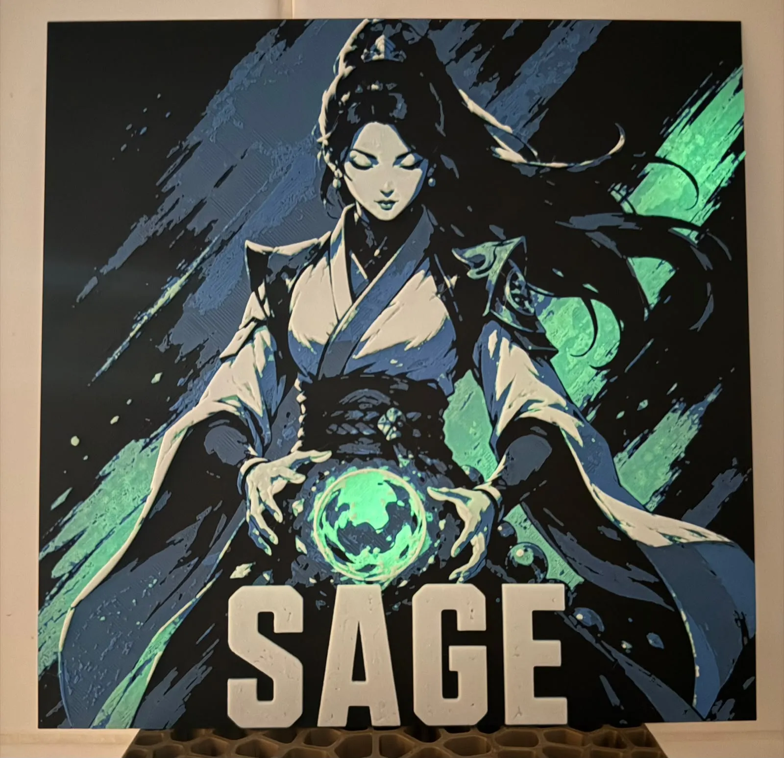 Sage Valorant Wall Art - Glow in the Dark - Bild