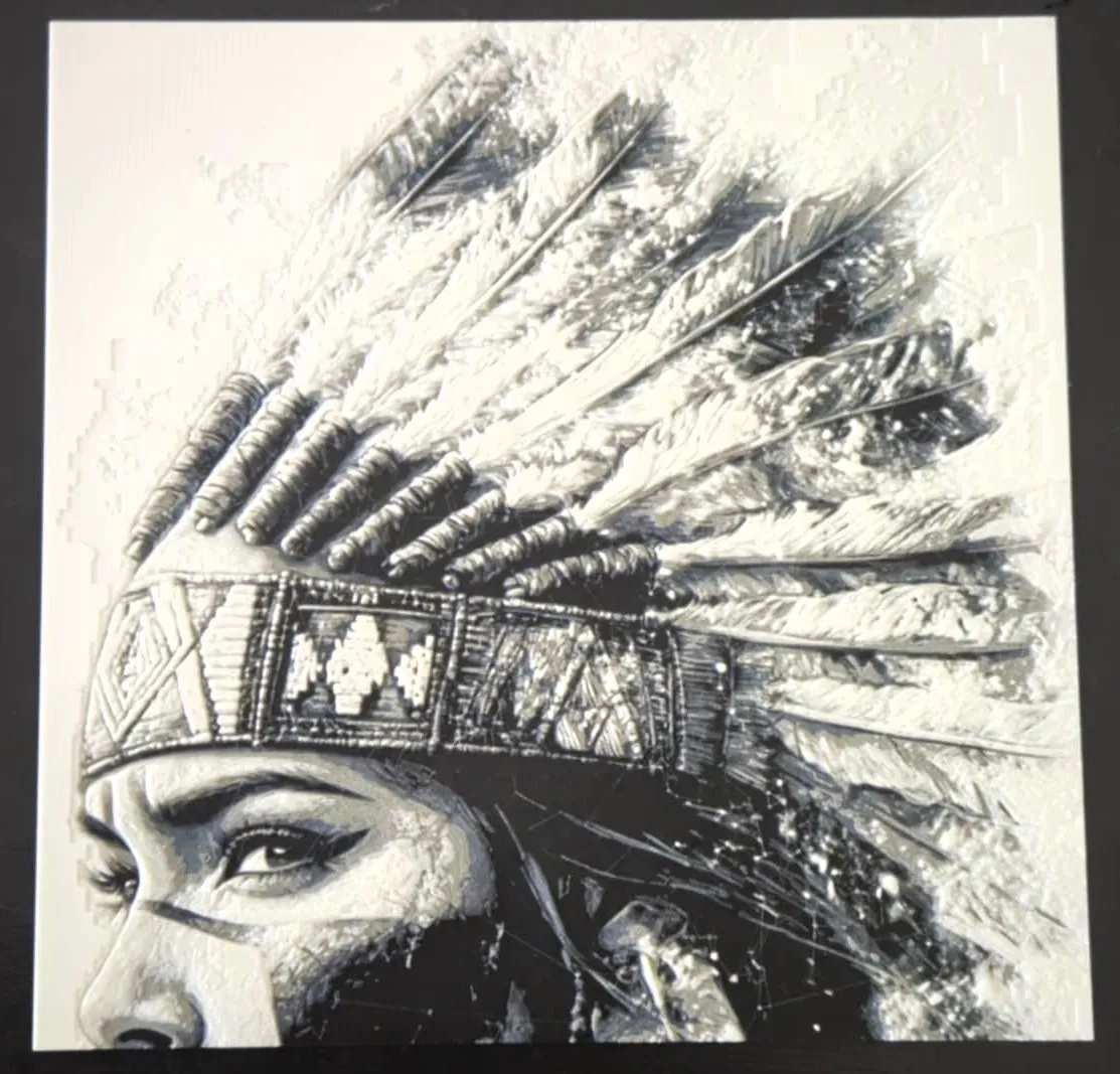 Native American Woman Hueforge 200x400