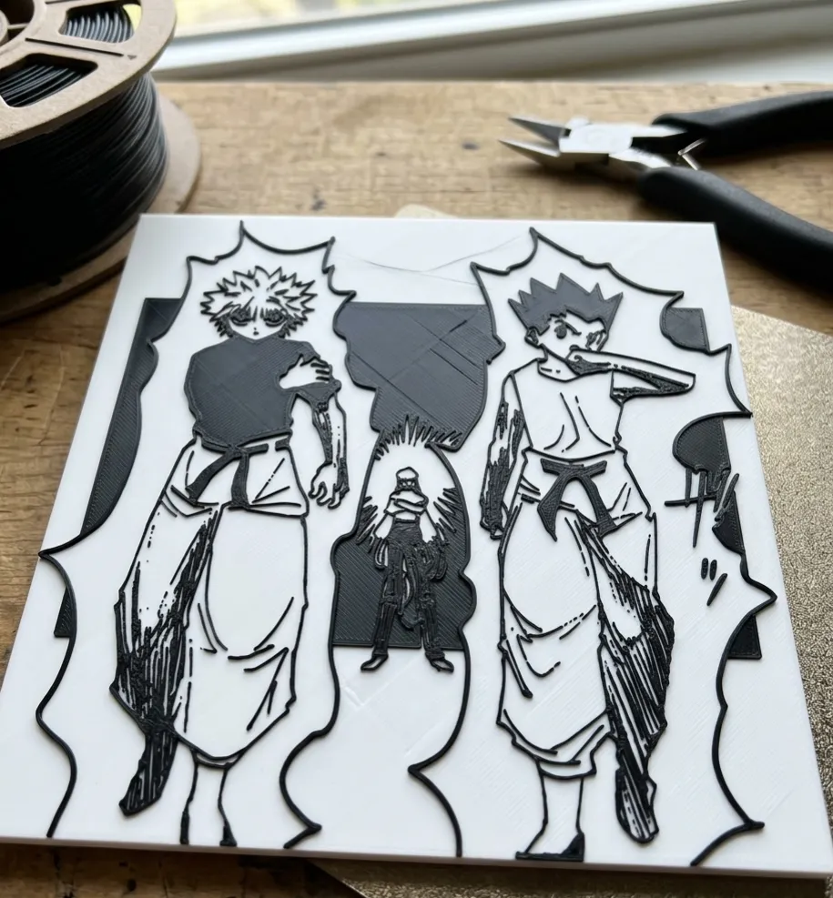 Gon & Killua - 3D Manga Panel Relief