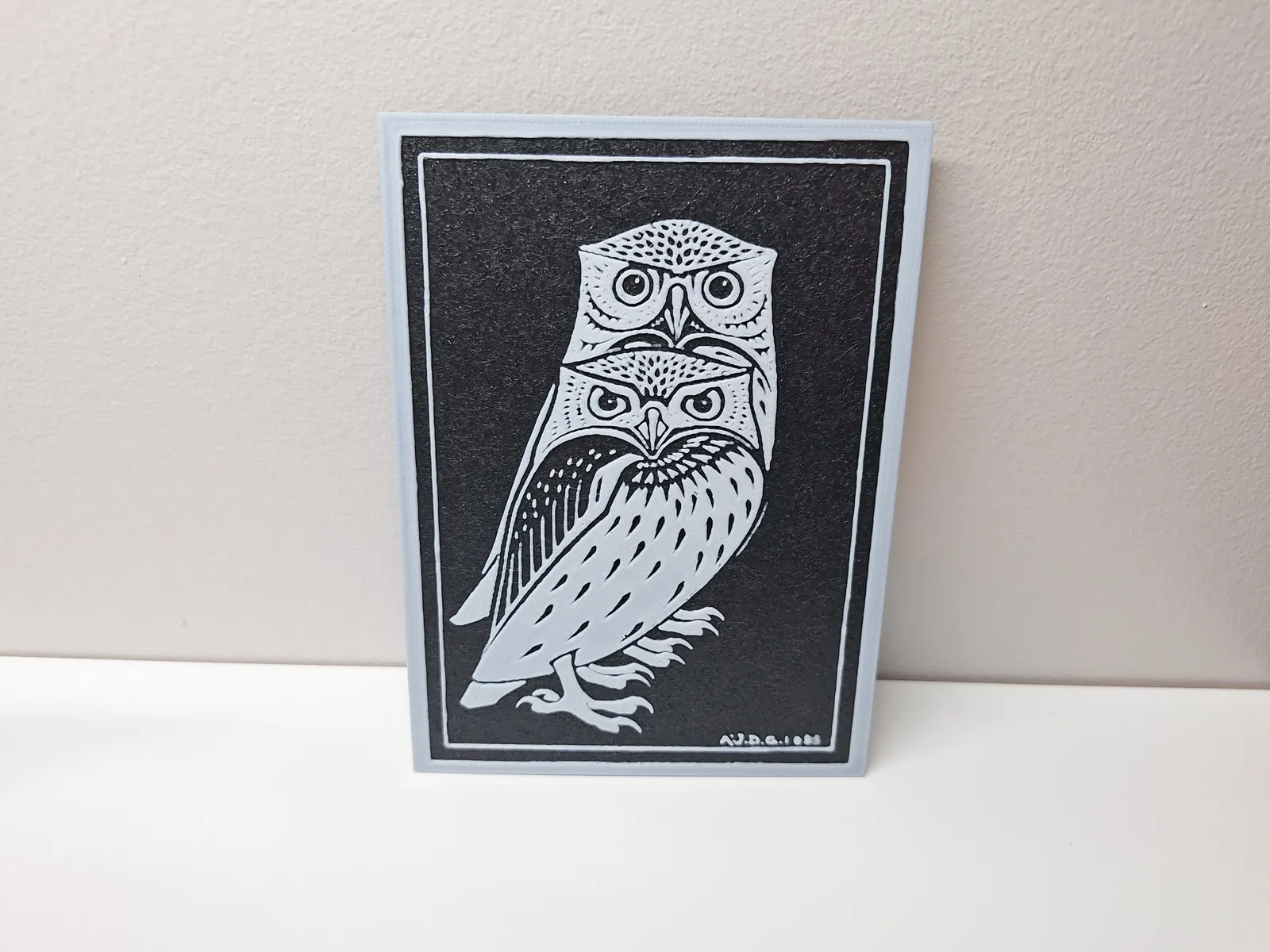 Two Owls - Hueforge / 2D Art