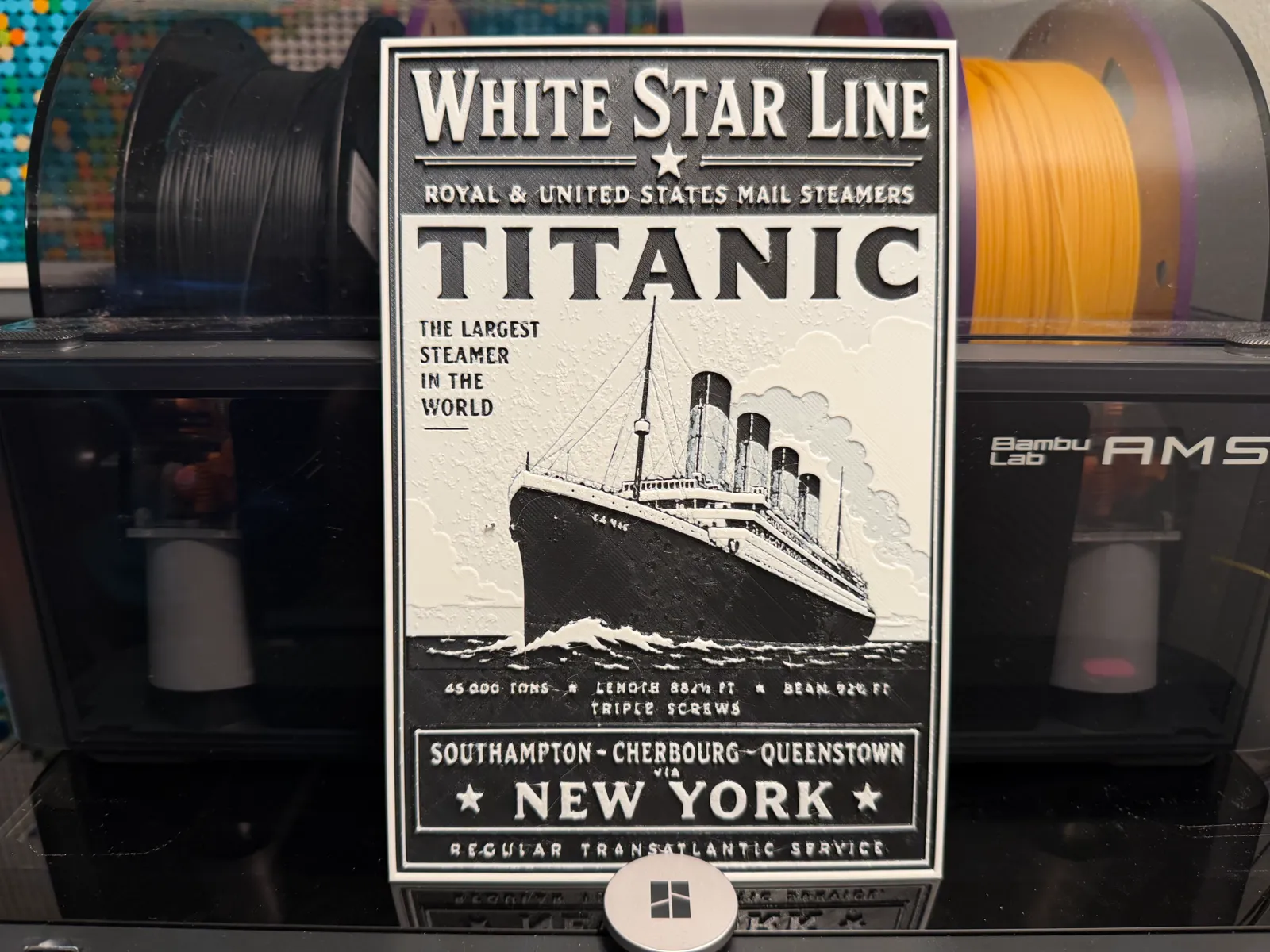 Titanic White Star Line HueForge Poster