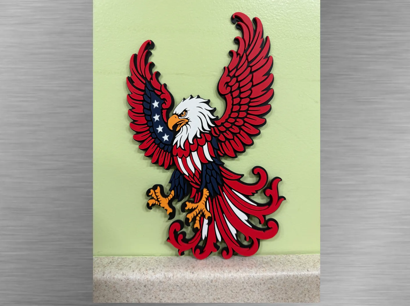 Patriotic-Ornate Freedom Eagle Wall plaque