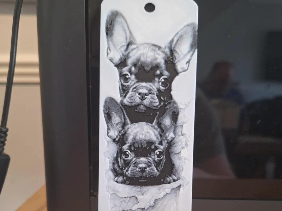 Frenchie Puppy bookmark - 2 colours - a1 mini