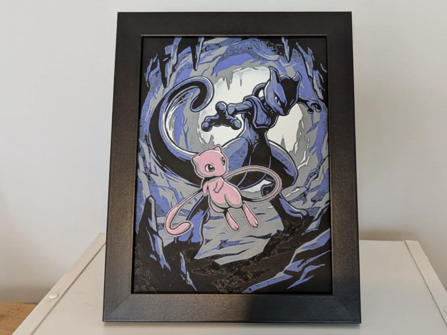 Mew/Mewtwo Pokemon 6x8 Hueforge - Two Part Design