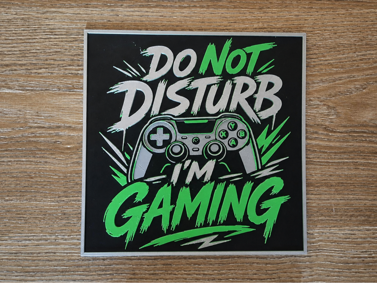 Do Not Disturb - I'm Gaming HueForge Sign