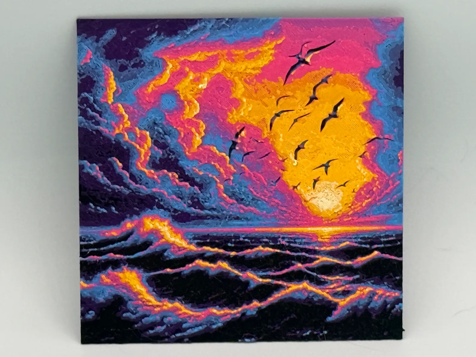 Ocean Waves Sunset Hueforge