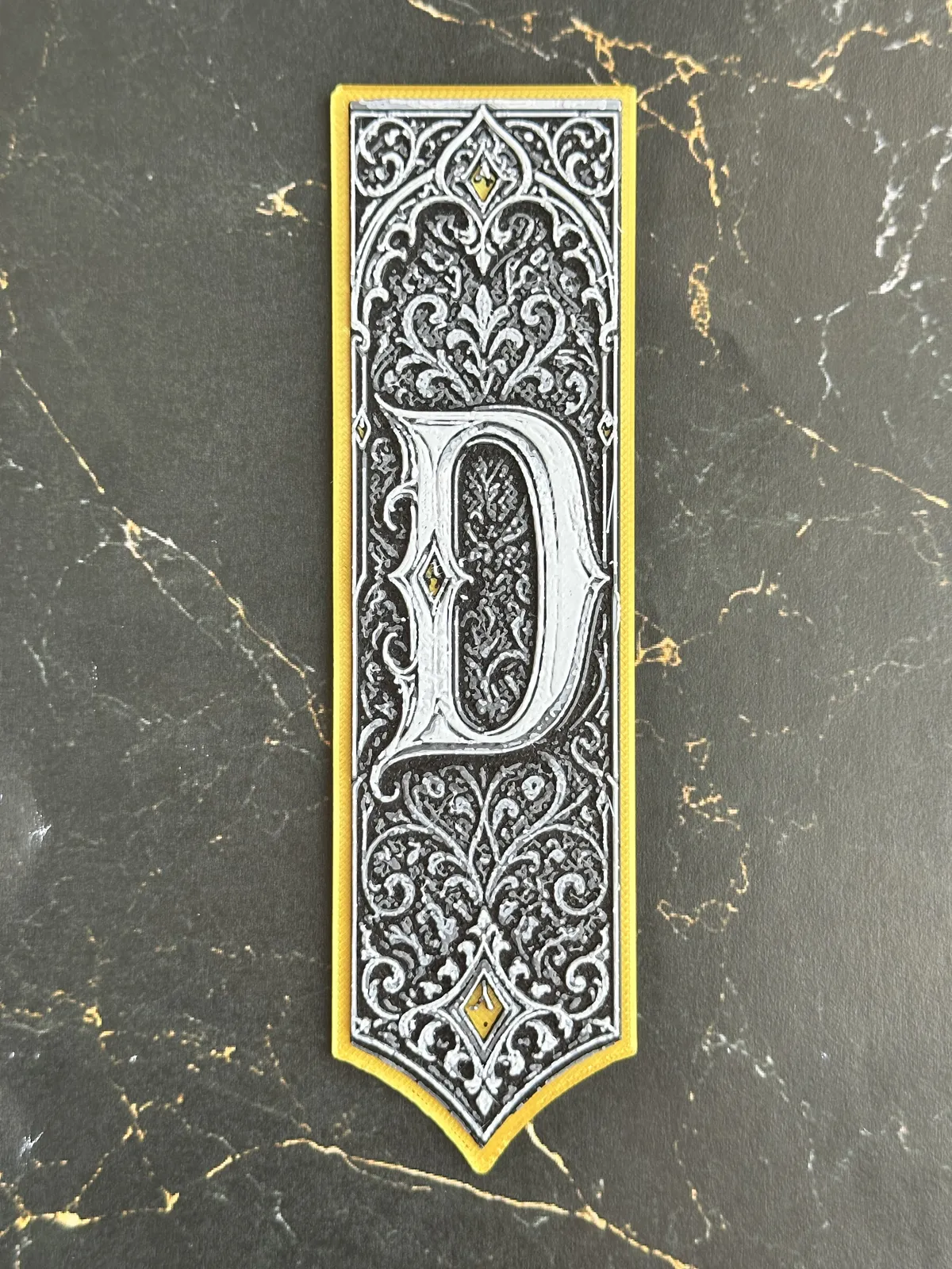 Gothic Letter D Bookmark - HueForge Alphabet