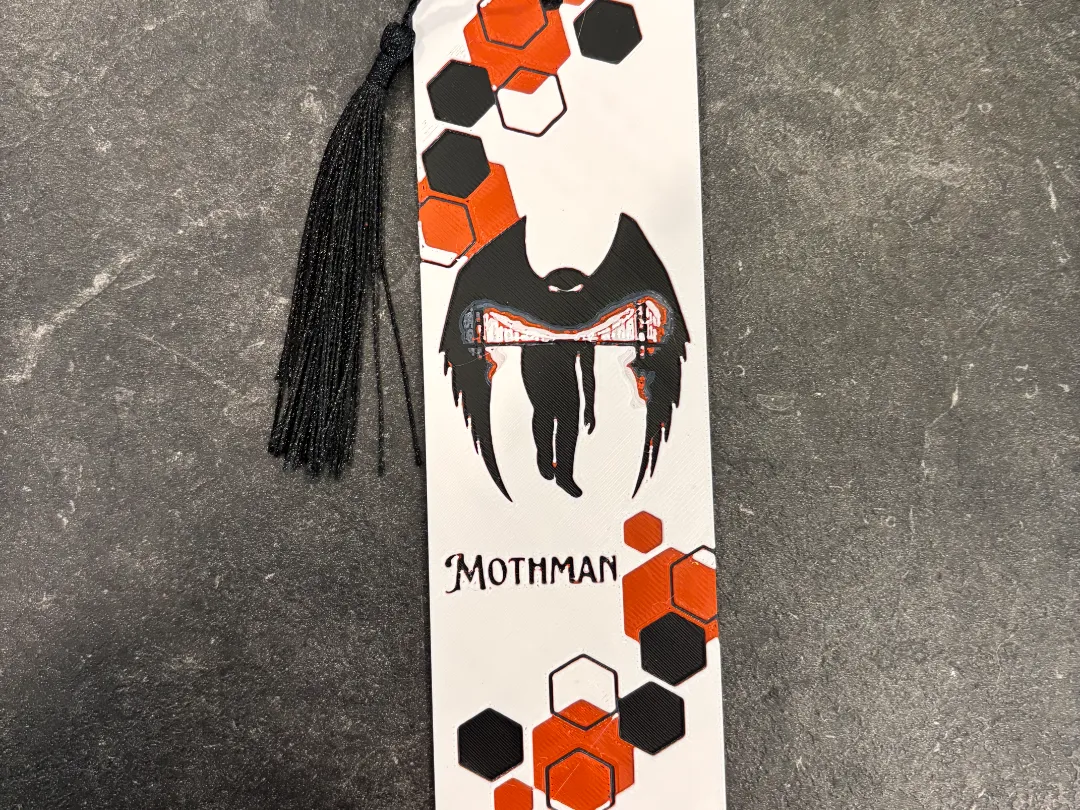 Mothman Geometric bookmark hueforge