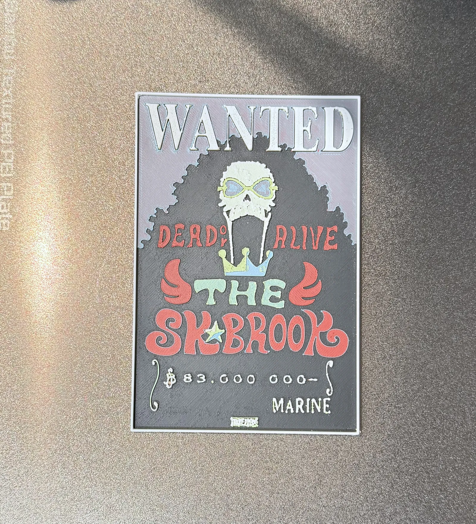 Brook Wanted Poster HueForge | No AMS 15x10cm