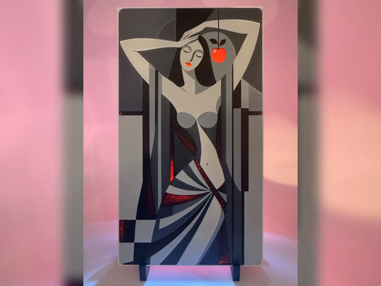 Forbidden Glow Deco Woman hueforge print