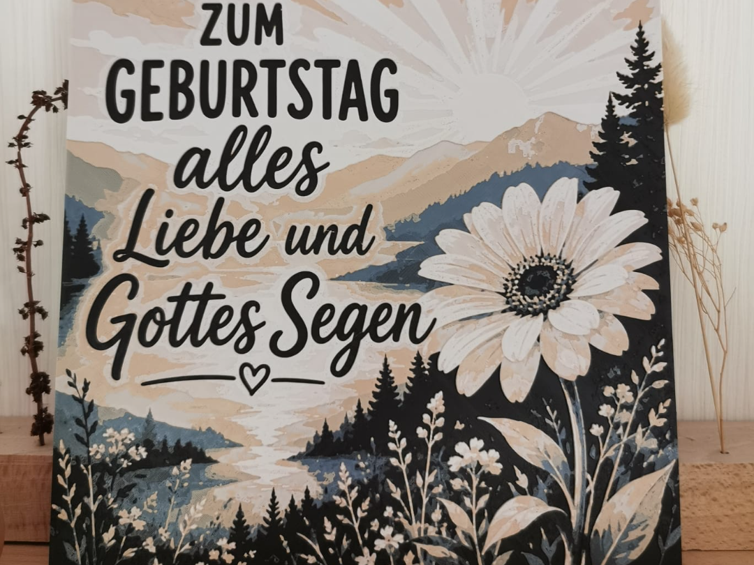 Zum Geburtstag alles Liebe und Gottes Segen