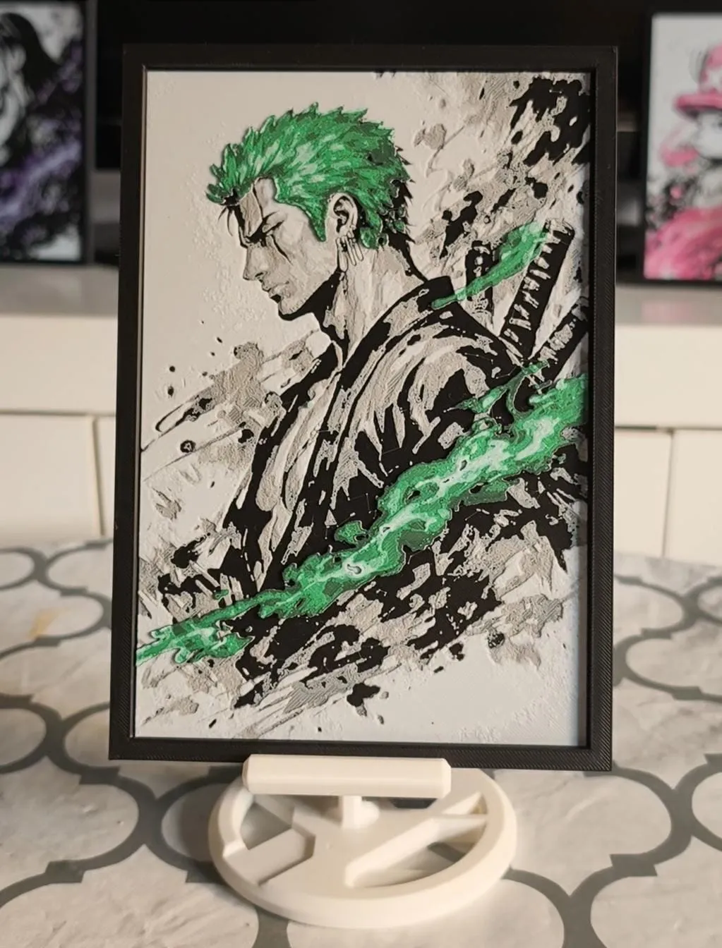 Zoro – One Piece | Arte de pared 3D Hueforge