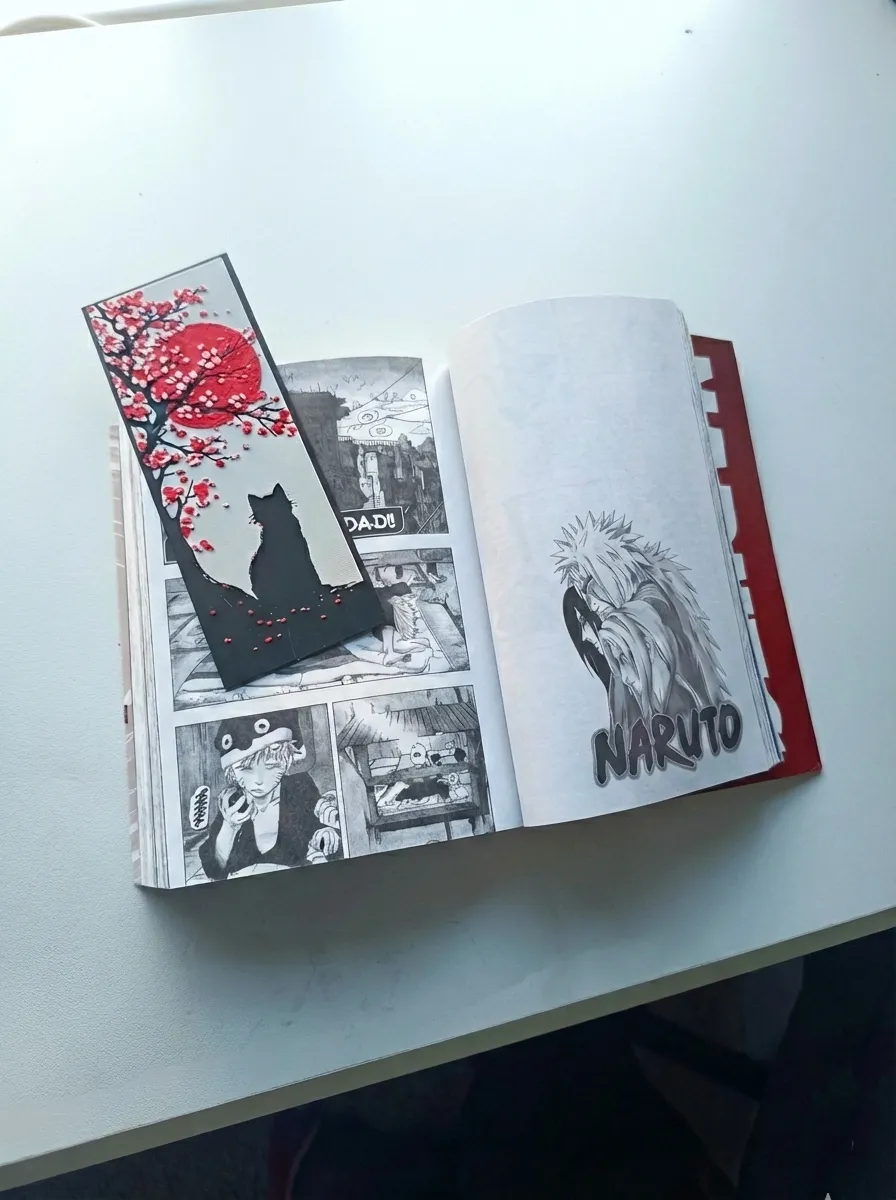 Valentine’s Gift: Sakura Moon Cat - Bookmark