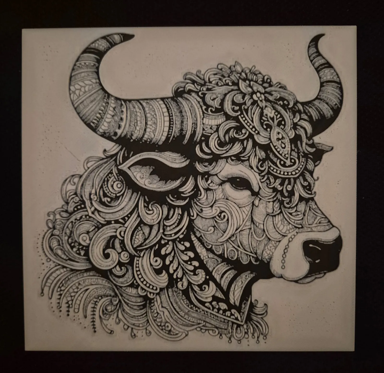 Highland cow paisley hueforge