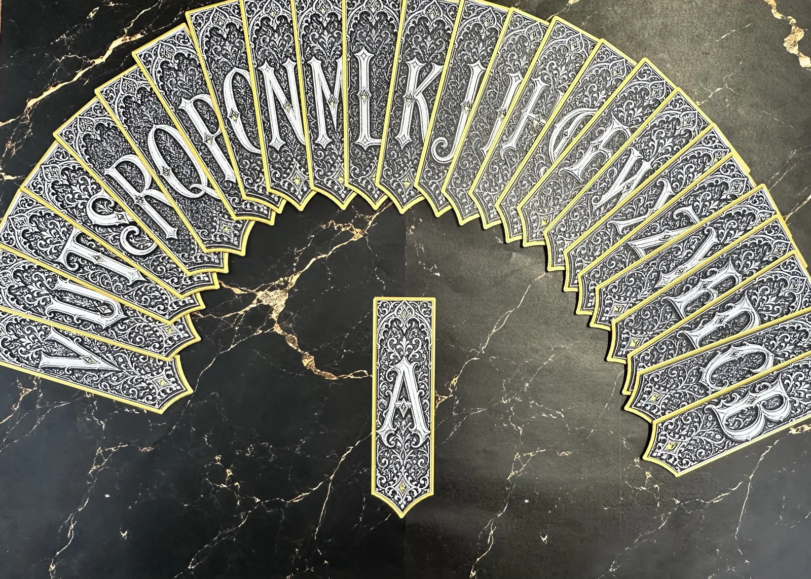 Gothic Letter A Bookmark - HueForge Alphabet