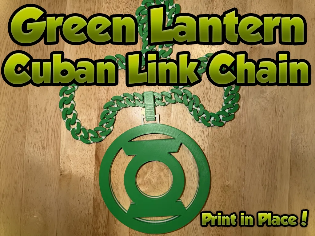 Green Lantern Cuban Link Chain