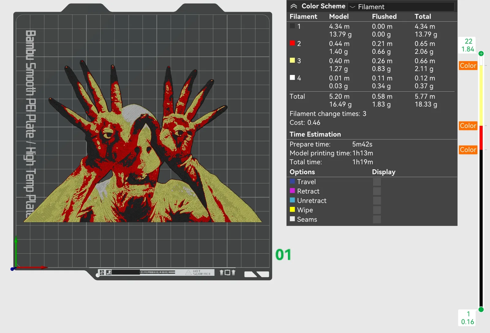 Halloween HueForge- Pale Man, Monster