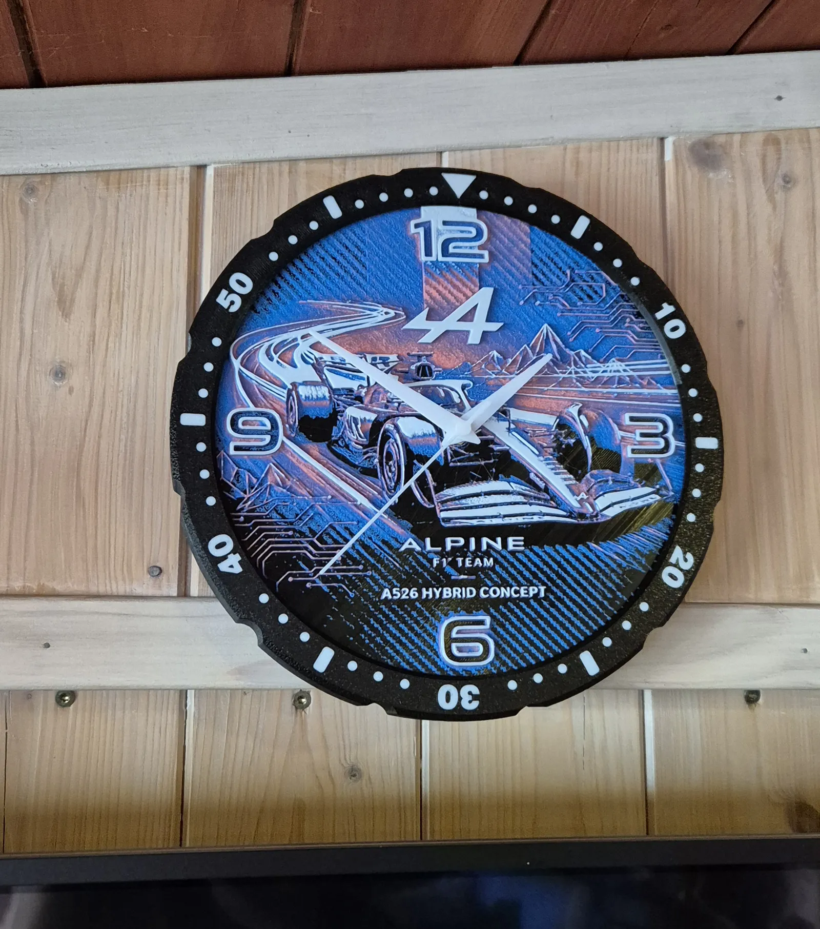 Alpine F1 Team Wall Clock (HueForge), F1, formula