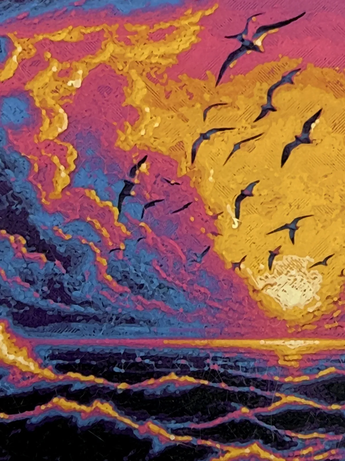 Ocean Waves Sunset Hueforge