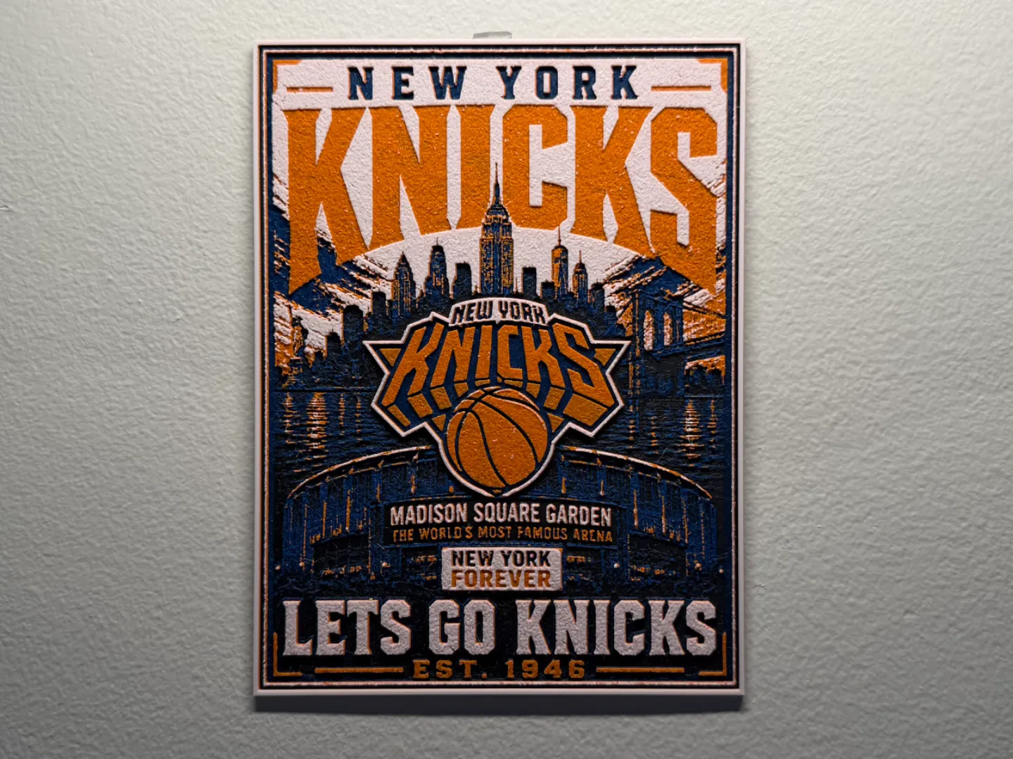 New York Knicks Poster Style HueForge
