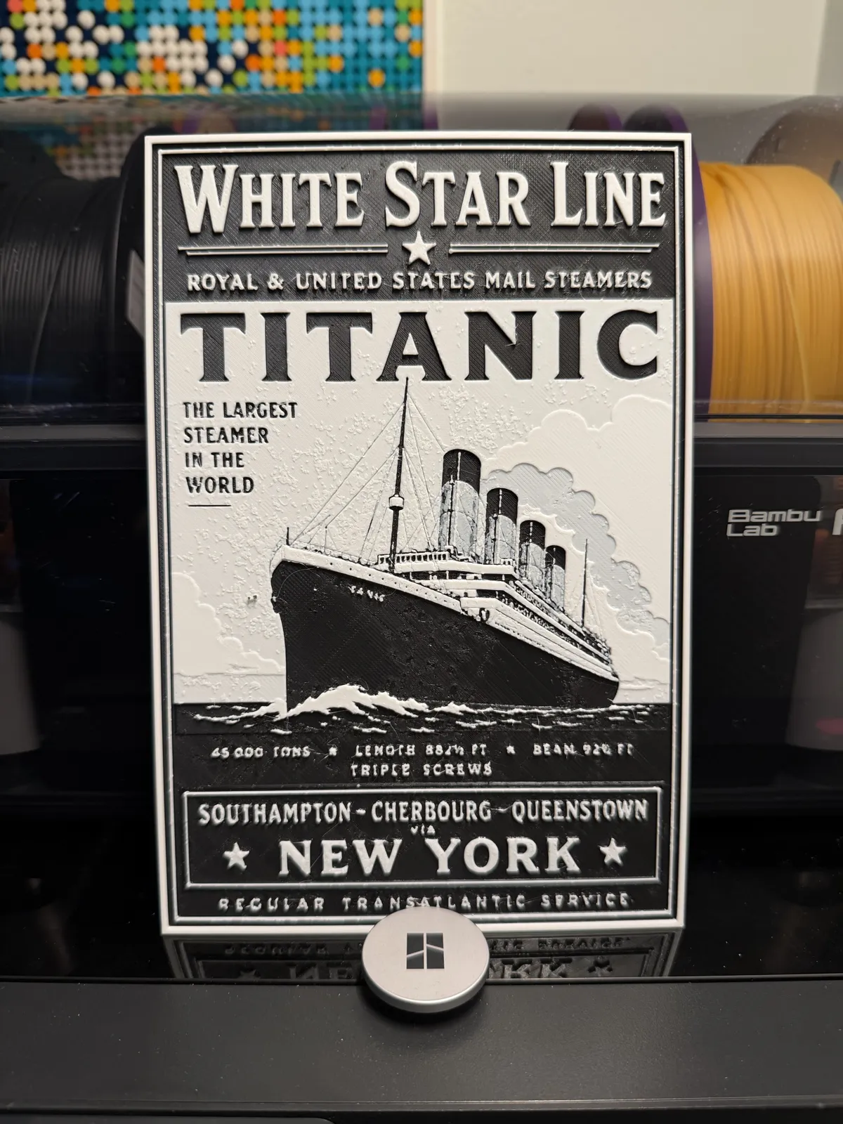 Titanic White Star Line HueForge Poster