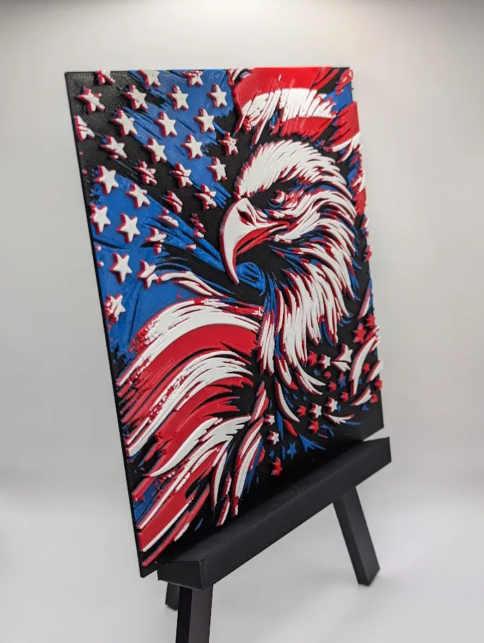 America - Flag - Eagle - Hueforge