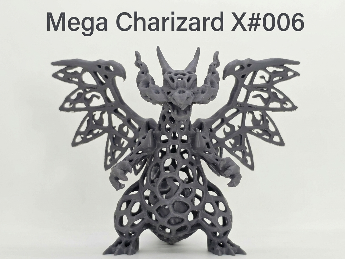 Pokémon Mega Charizard X Voronoï