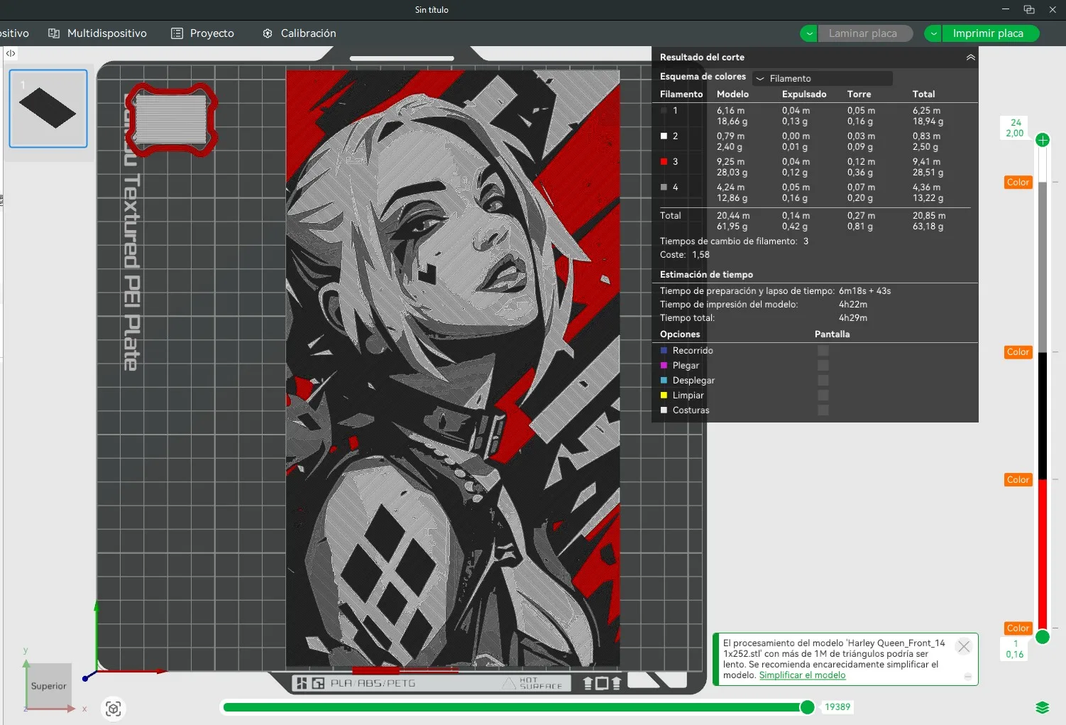 Hueforge Harley Quinn