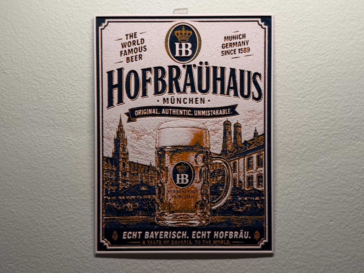 Hofbrauhaus Beer Poster Style HueForge