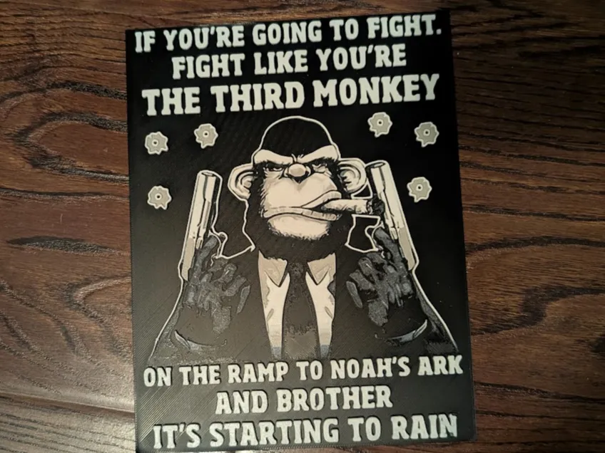Fighting Monkey Hueforge