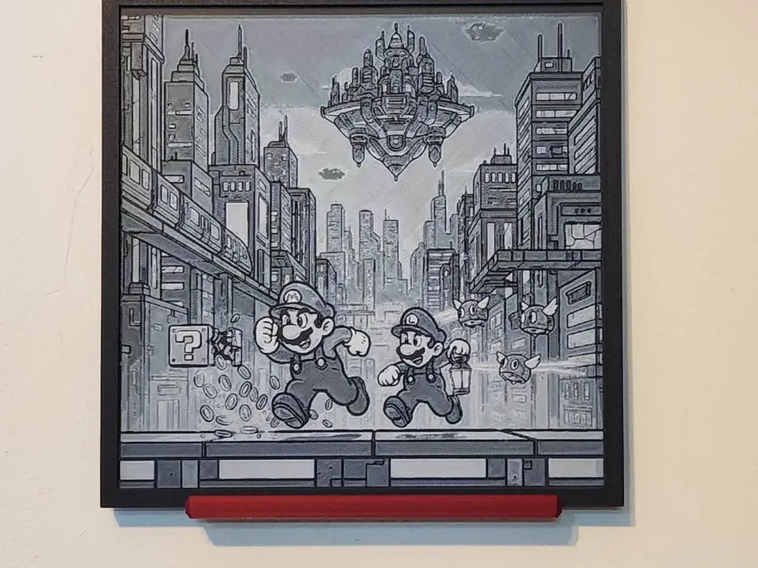 Mario Bros Sky City HueForge