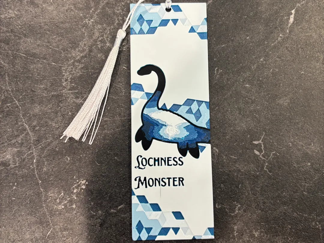 Lochness Monster Geometric Bookmark Hueforge