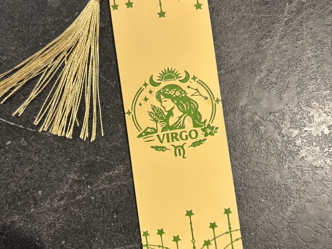 Virgo Zodiac Sign Bookmark Hueforge