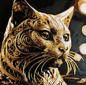 Kitty cat artistic poster