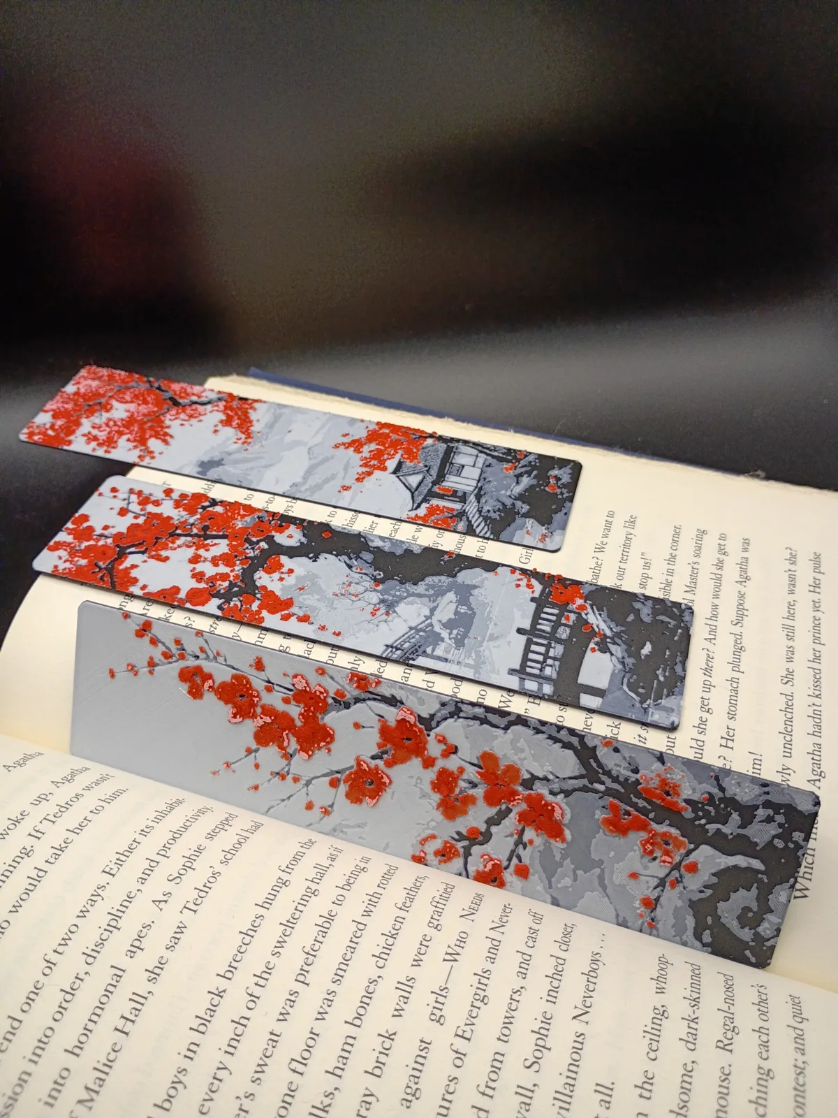 Traditional Cherry Blossoms Bookmark Set