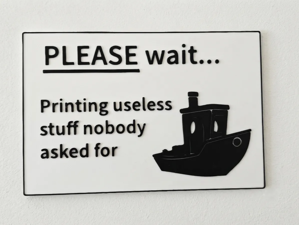 PLEASE wait, printing useless stuff, sign - no AMS