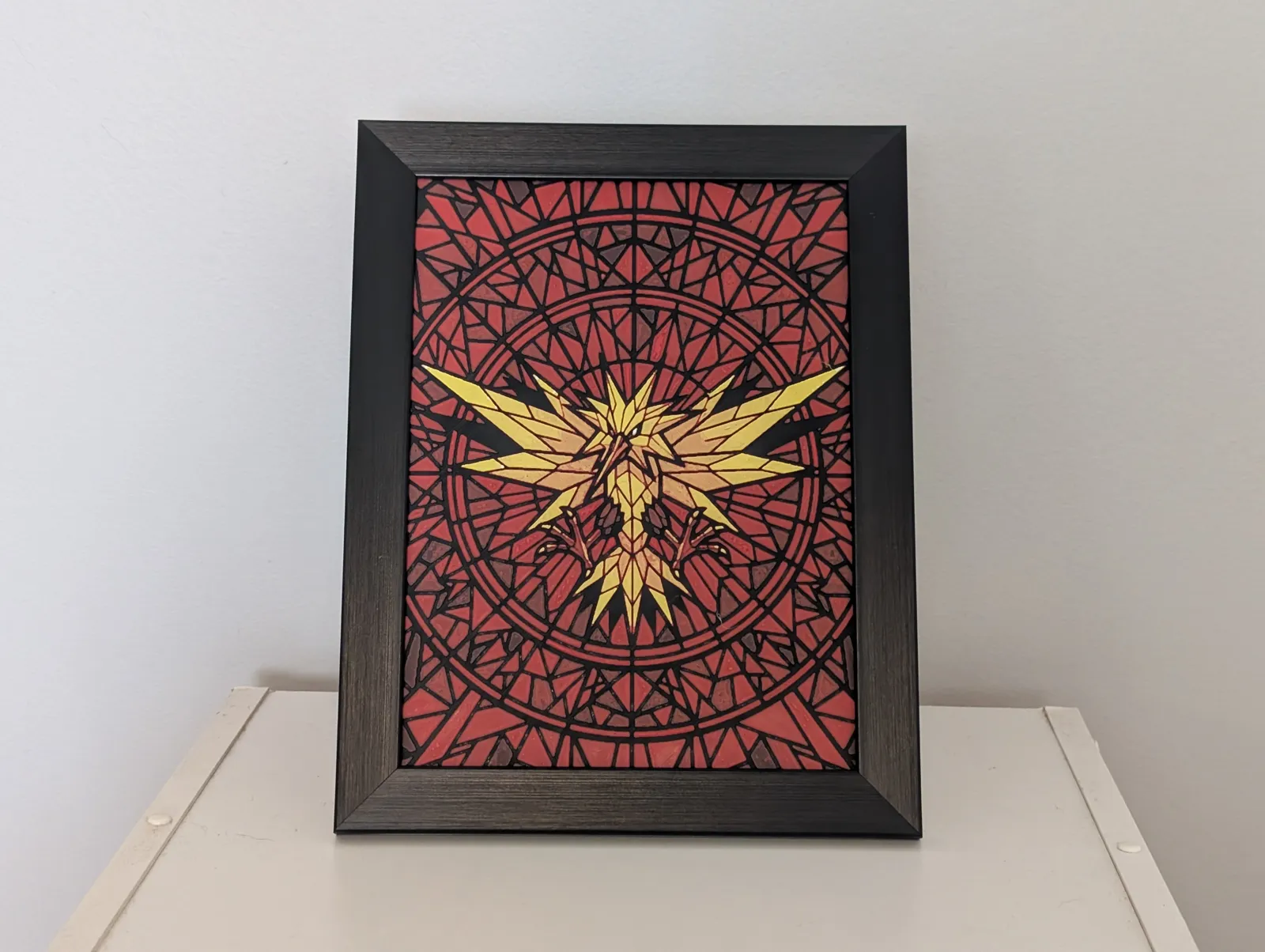 Stained Glass Zapdos - 6x8 Hueforge - Pokemon