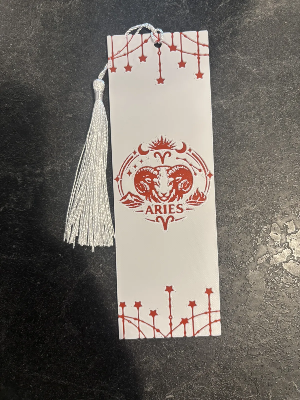 Aries Zodiac Sign Bookmark Hueforge